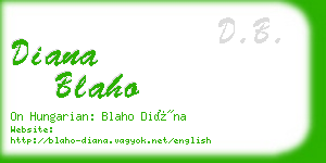 diana blaho business card